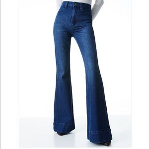 Alice + Olivia beautiful high-rise flare/bell jeans, 26